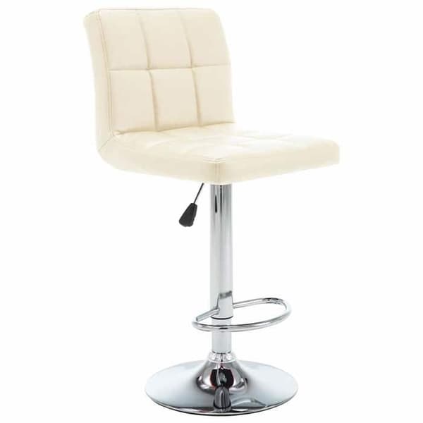 Maison Exclusive - Barstolar set om 2 i krämfärgad konstläder