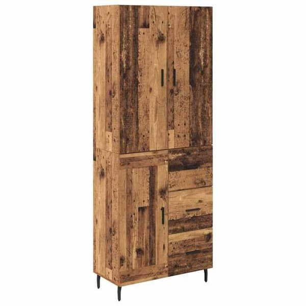 Maison Exclusive - Hög Skåp 2 st Antik Trä 69,5 x 34 x 180 cm
