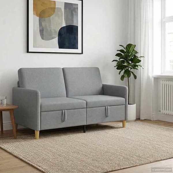Maison Exclusive - Sofa med opbevaring Lys grå 152 x 78 x 87 cm Polyester