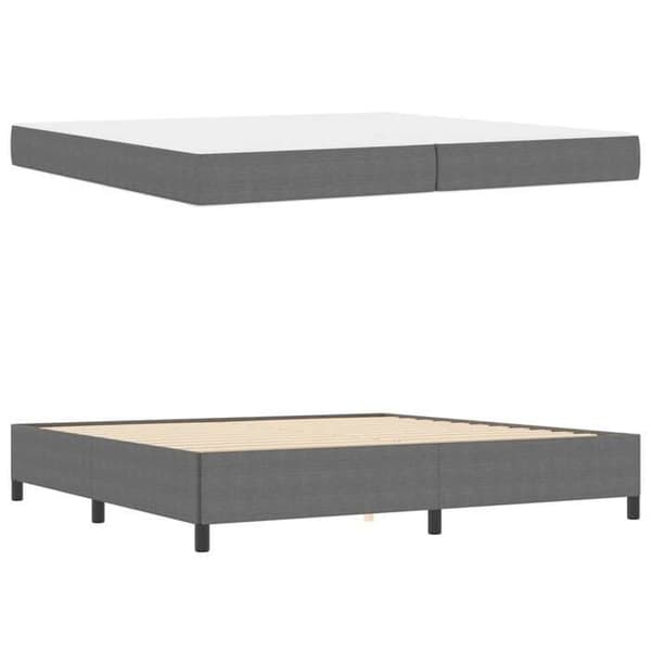 Maison Exclusive - Sengestel med madras Lys grå 200 x 200 cm stof