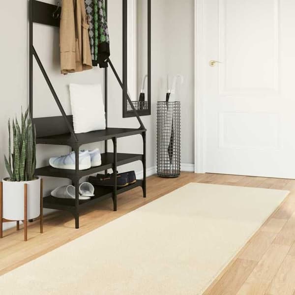 Indendørs tæppe - EKSKLUSIV HUS - HUARTE - Creme - 100% Polyester - 18 mm hår, maskinvaskbart Grädde