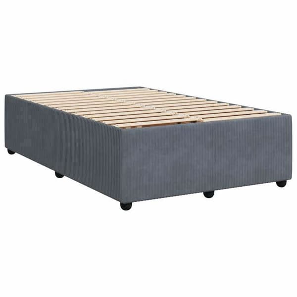Maison Exclusive - Boxspring-sänky tummanharmaalla patjalla 120 x 190 cm Sametti