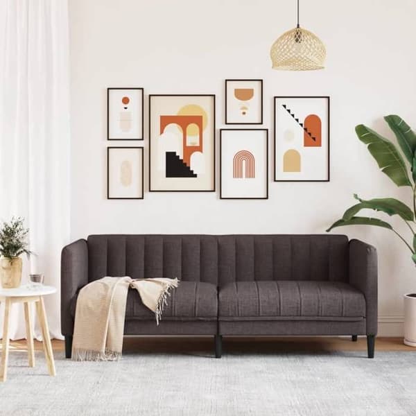 Maison Exclusive - Soffa för 2 personer mörkbrun tyg