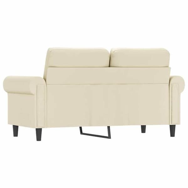 Maison Exclusive - Soffa 2-sits Creme 120 cm Syntetläder Grädde