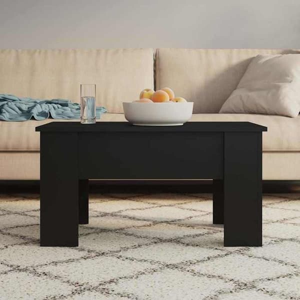 Maison Exclusive - Sort sofabord 79x49x41 cm ingeniørtræ