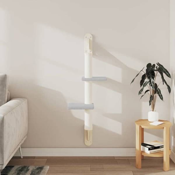 Maison Exclusive - Väggmonterad kattträd med klösmatta ljusgrå 108 cm ljusgrått