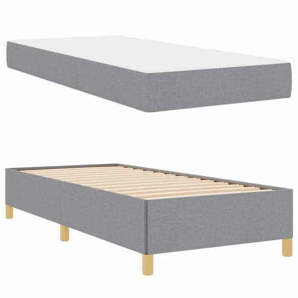 Maison Exclusive - Sängram Ljusgrå 90 x 190 cm tyg