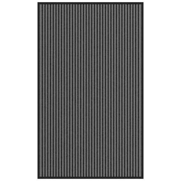 Maison Exclusive - Sort og grå stribet dørmåtte 90x150 cm