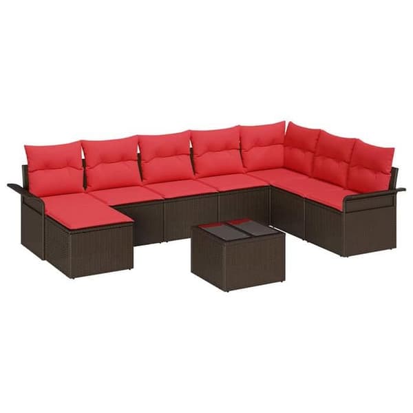 Maison Exclusive - 9 stk. have-sofa sæt i brun poly rattan