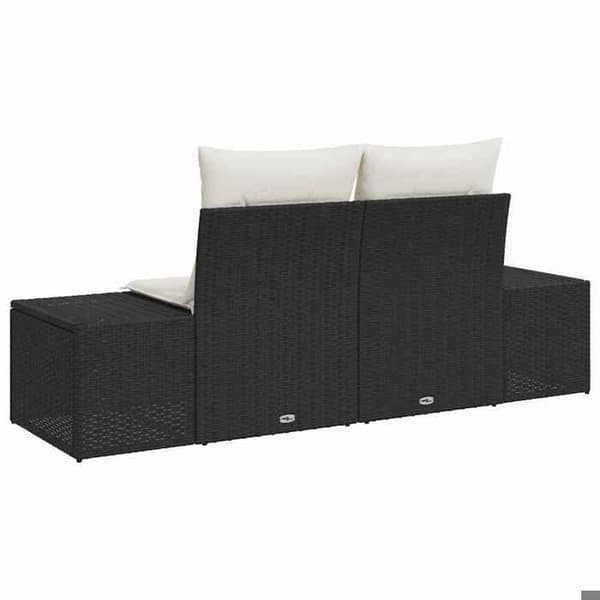 Maison Exclusive - Have sofa med sort pude 184 x 62 x 69 cm polyrotin