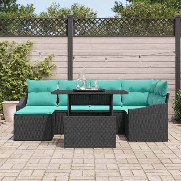 Lounge-soffor - MAISON EXCLUSIVE - Modulärt set - Poly rattan - Väderbeständig - Blå