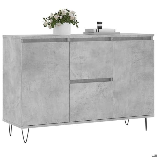 Maison Exclusive - Buffet grå beton 101,5x35x70 cm ingeniørtræ