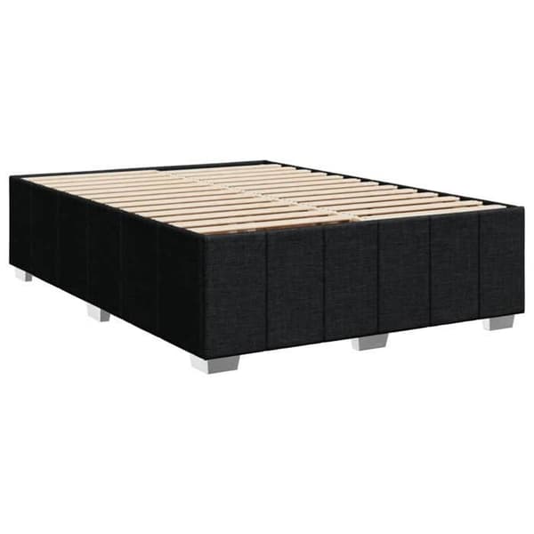 Sengestel - EKSKLUSIV HUS - 140x190 cm - Sort - Polyesterstof - Lamelseng Svart