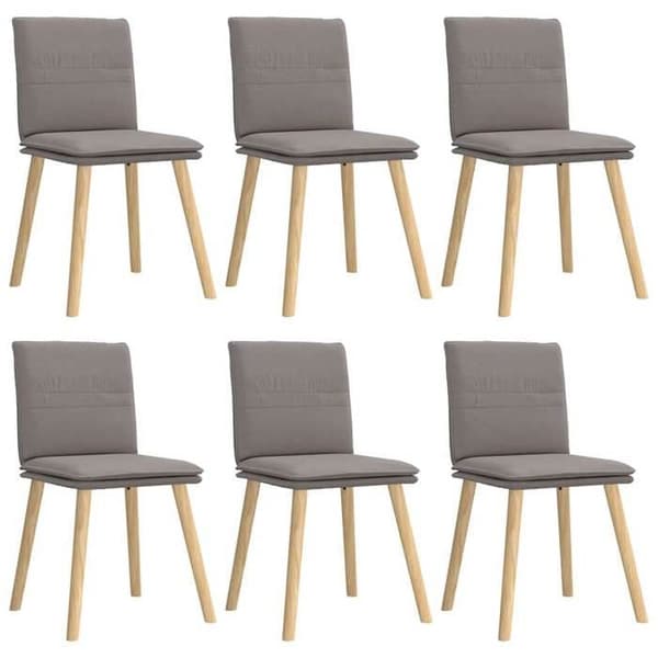 Maison Exclusive - Matstolar set om 6 taupe tyg
