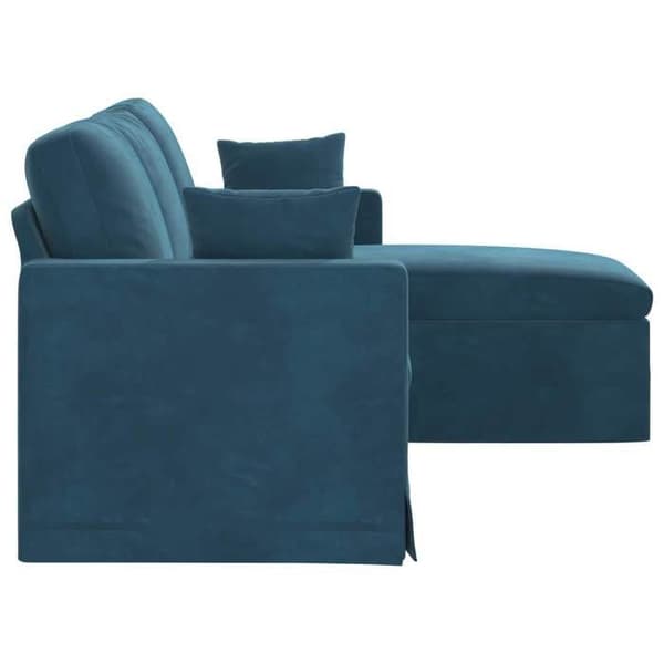 Soffa - EXKLUSIVT HEM - 178 x 134 x 80 cm - Blå - Sammet - Robust metallram Blå