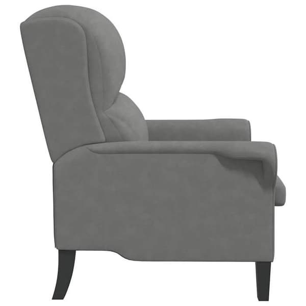 Maison Exclusive - mørkegrå lænestol 76 x 94 x 102 cm Mikrofiber