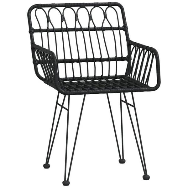 Maison Exclusive - Trädgårdsset 3 delar Svart Flätad Resin