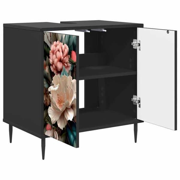 Maison Exclusive - Badeværelsesskab BORNE Sort eg 60 x 40 x 61 cm