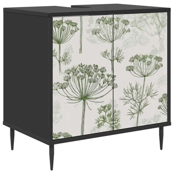 Maison Exclusive - Badeværelsesskab GOTHA Sort eg 60 x 40 x 61 cm