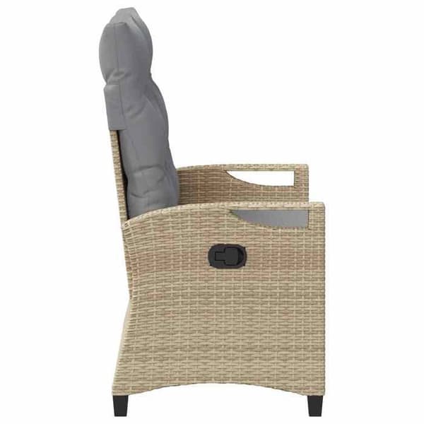 Havemøbel - EKSKLUSIVT HUS - Kippelig - Beige og lys grå - Stål & polyester - Justerbart rygstøtte Beige och Ljusgrå