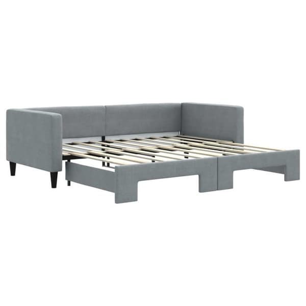 Sängsoffa - EXKLUSIVT HEM - Sängsoffa med utdragbar säng - 2 i 1 bäddsoffa - Ljusgrå - 100x190 cm ljusgrått