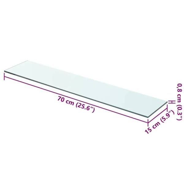 Maison Exclusive - Läpinäkyvä hyllypaneeli 70 x 15 cm Transparent