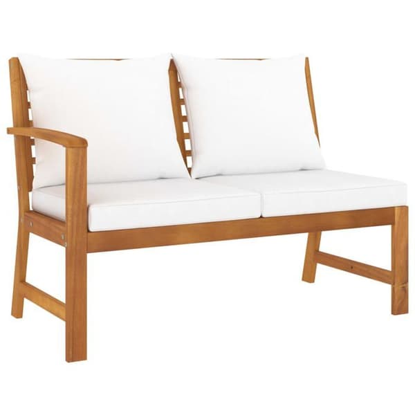 Maison Exclusive - Havegruppe 6 stk med puder Creme Solid akacietræ Grädde