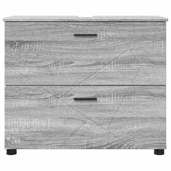Maison Exclusive - Harmaa Sonoma kylpyhuonekaappi 76,5 x 35 x 64 cm