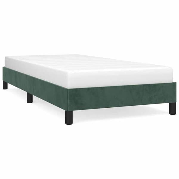 Maison Exclusive - Sängram utan madrass mörkgrön 90x200 cm sammet