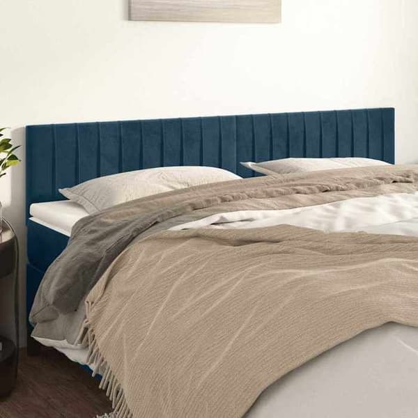 Maison Exclusive - Mörkblå sänggavlar 160 x 5 x 78/88 cm Sammet