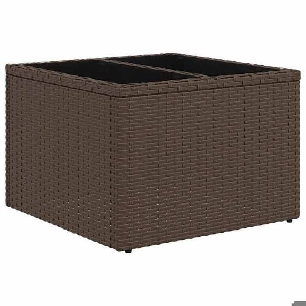 Maison Exclusive - 9 osan puutarhakalustesarja ruskeilla tyynyillä brun