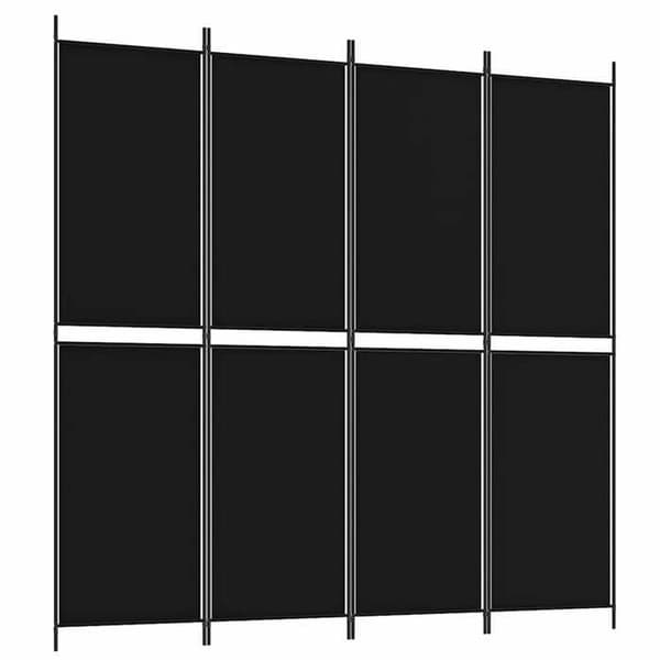 Maison Exclusive - Skillevæg 4 paneler Sort 200x200 cm Stof Svart