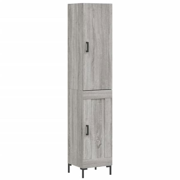 Maison Exclusive - Buffé hög Sonoma grå 34,5x34x180 cm Ingenjörsträ Sonoma grå