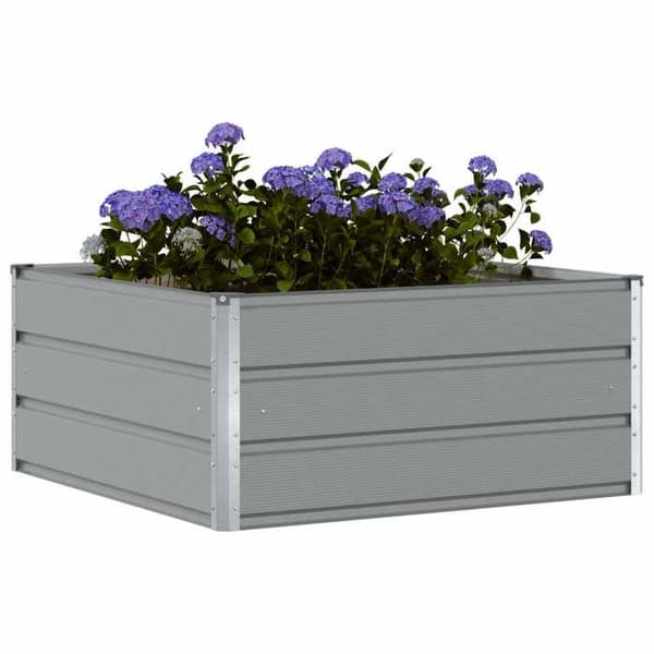 Maison Exclusive - Lys grå plantekasse 100 x 100 x 45 cm Stål