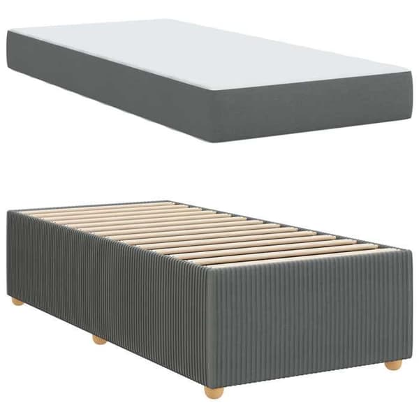 Maison Exclusive - Mørkegrå sengestel 80 x 200 cm stof Mörkgrå