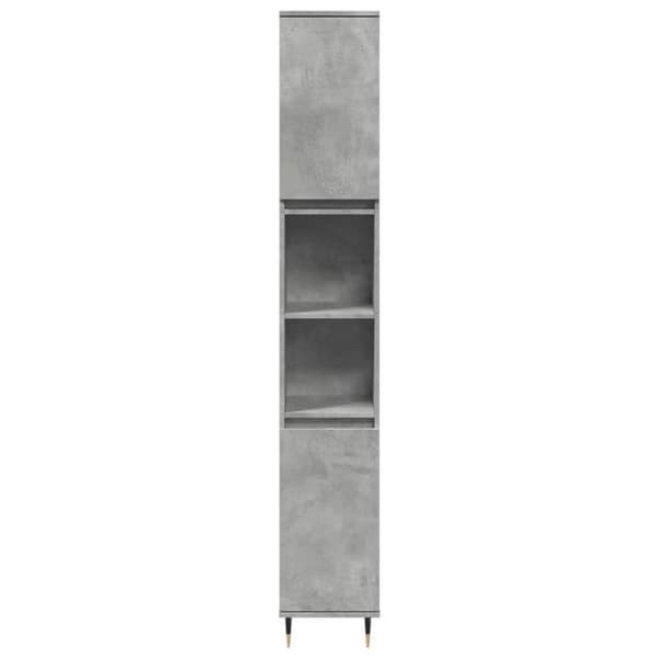 Maison Exclusive - Badrumsskåp grå betong 30x30x190 cm