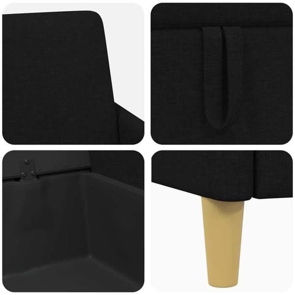 Maison Exclusive - Soffa med förvaring 2 st Svart Polyester