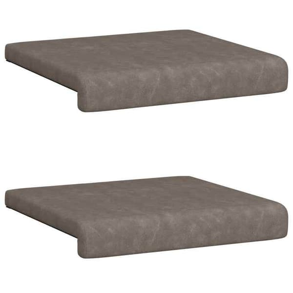 Maison Exclusive - Bænk pude 2 stk Kunstlæder Grå Dybde 35 cm