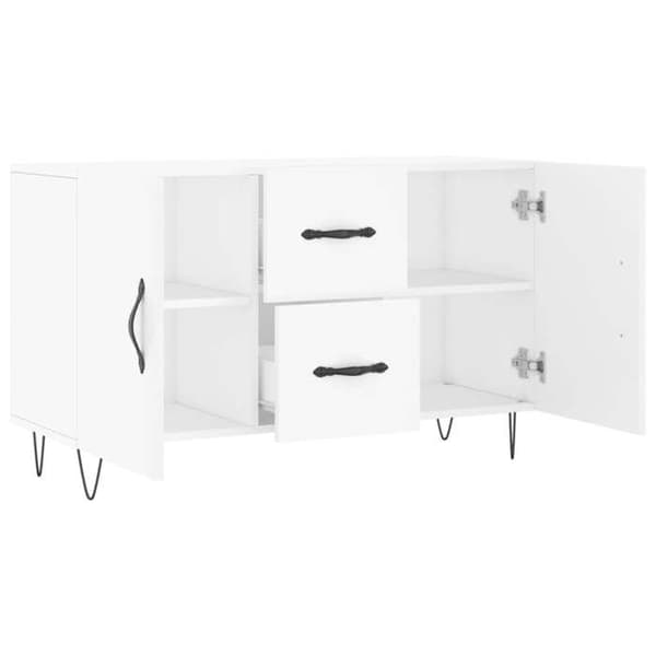 Maison Exclusive - Hvidt buffet 100x36x60 cm ingeniørtræ Vit