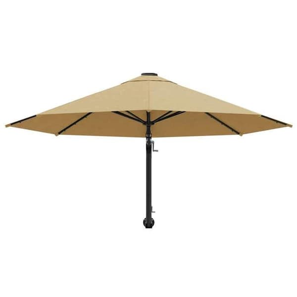 Maison Exclusive - Väggparasol med metallstolpe 300 cm Taupe Mol