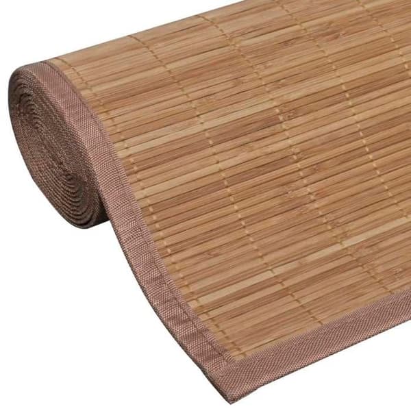 Maison Exclusive - Brunt bambusmatta med rektangulär planka 150 x 200 cm kastanj