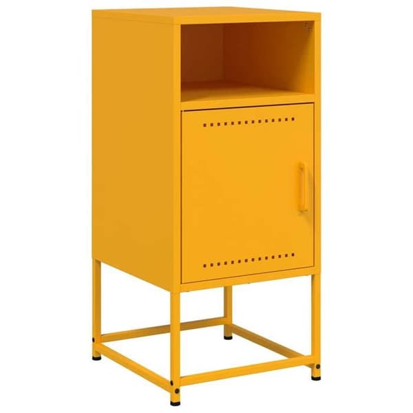 Maison Exclusive - Sängbord 2 st senapsgul 36x39x78 cm stål