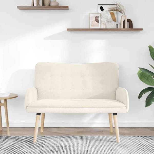 Maison Exclusive - Soffa 2 platser Crème 115 x 61 x 87 cm Bouclé