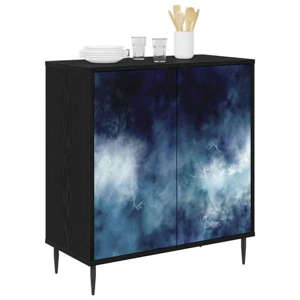 Maison Exclusive - Buffet RAALTE Sort eg 69 x 33 x 76 cm Ingeniørtræ