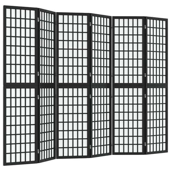 Maison Exclusive - Foldbar skillevæg 6 paneler 240x170 cm Sort Svart