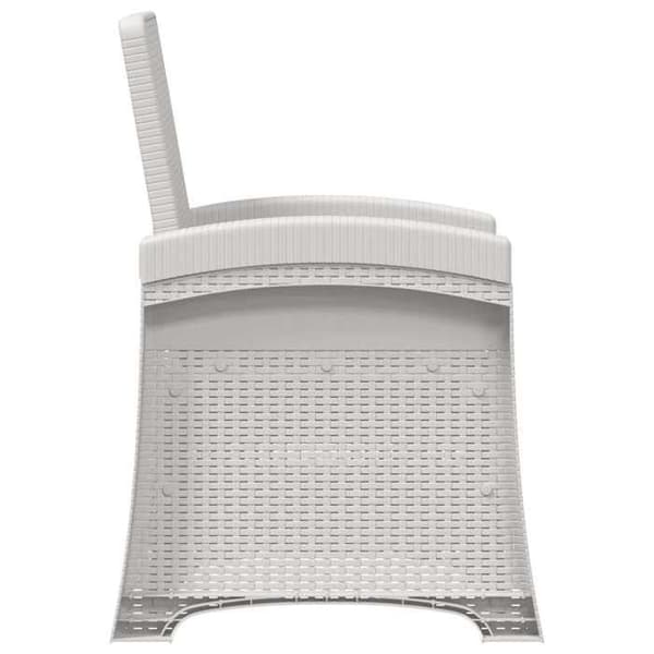 Maison Exclusive - Have stol med hældning der imiterer rattan Hvid og creme PP