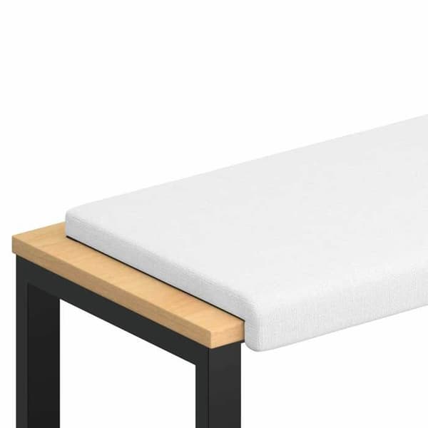 Bænkepude - EKSKLUSIV HUS - L-formet - 35 cm dybde - Polyester - Skridsikker bund Vit