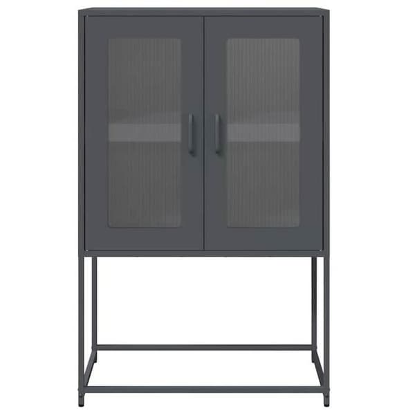 Maison Exclusive - Buffé hög antracit 68x39x107 cm stål