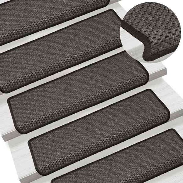 Maison Exclusive - Selvklæbende trappetæpper 15 stk 65x21x4 cm Antracit