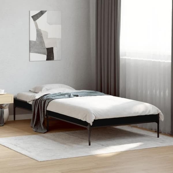 Maison Exclusive - Sengestel uden madras sort 100x200 cm Svart